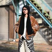 Leh /  Embroidery SKA Reversible Blousonコーディネート