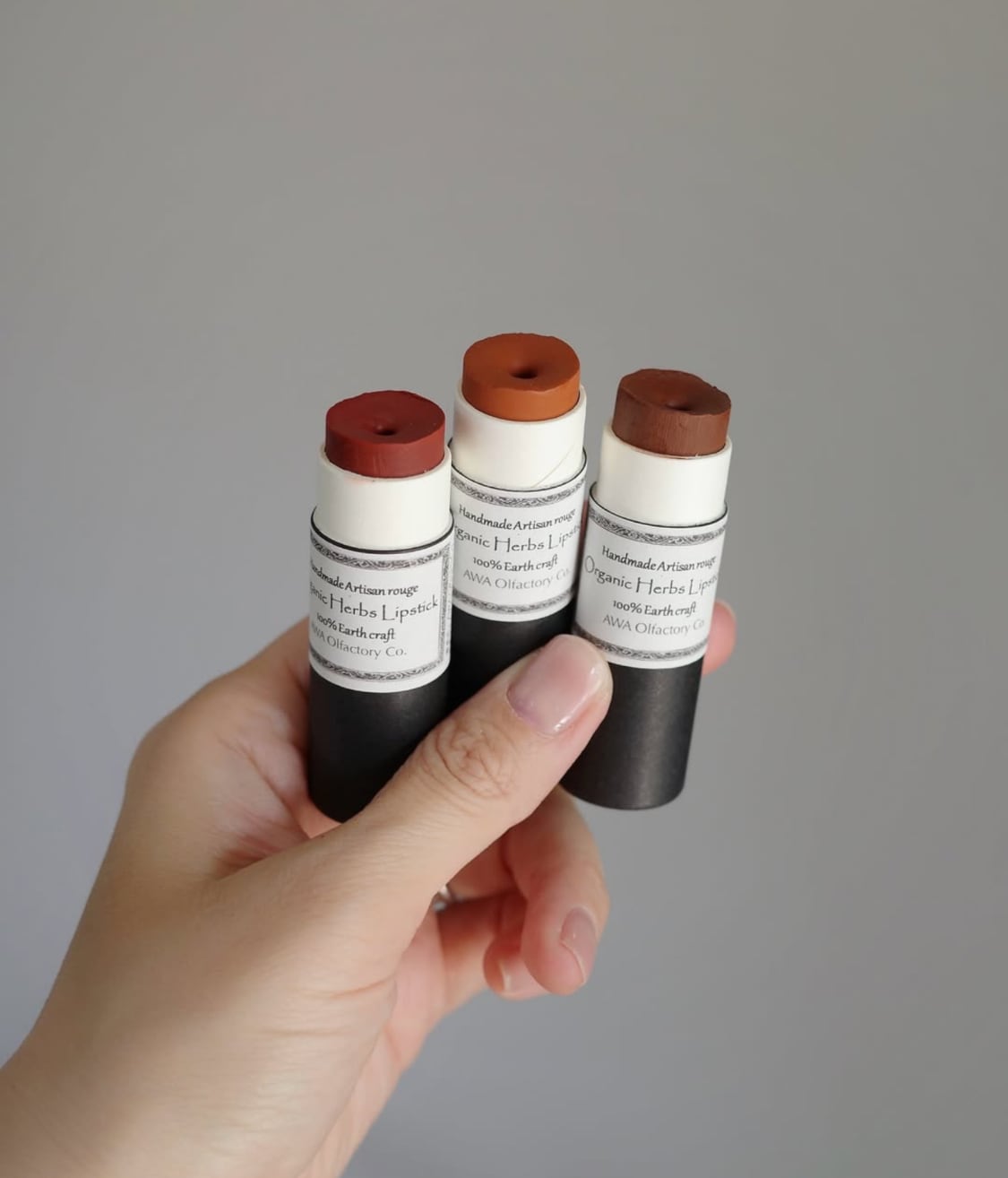 Organic Herbal Lipstick - 山野草 紫根紅-Bengara(赤） | awaolfactory