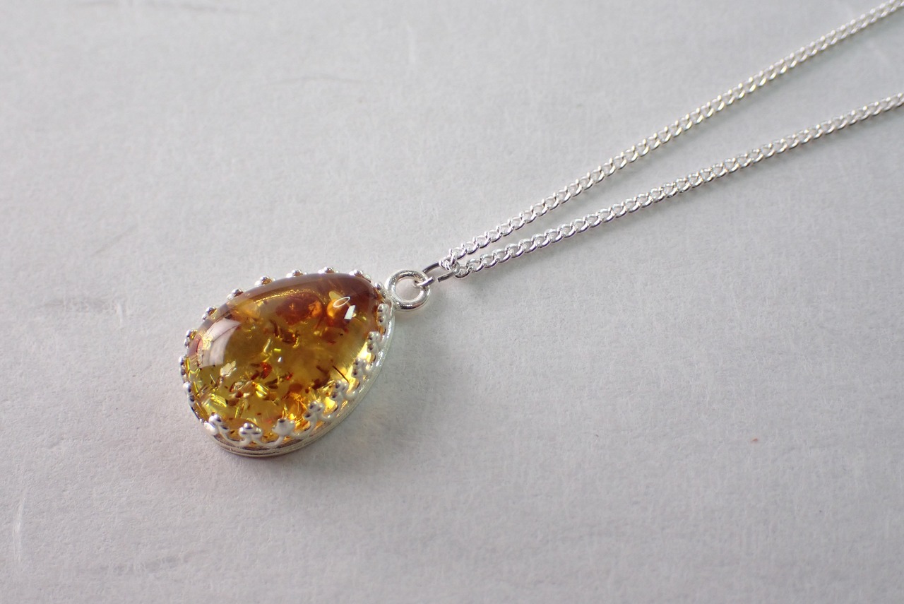 ワンポイントネックレス(バルティックアンバー) 2.57ct [C2‐208]