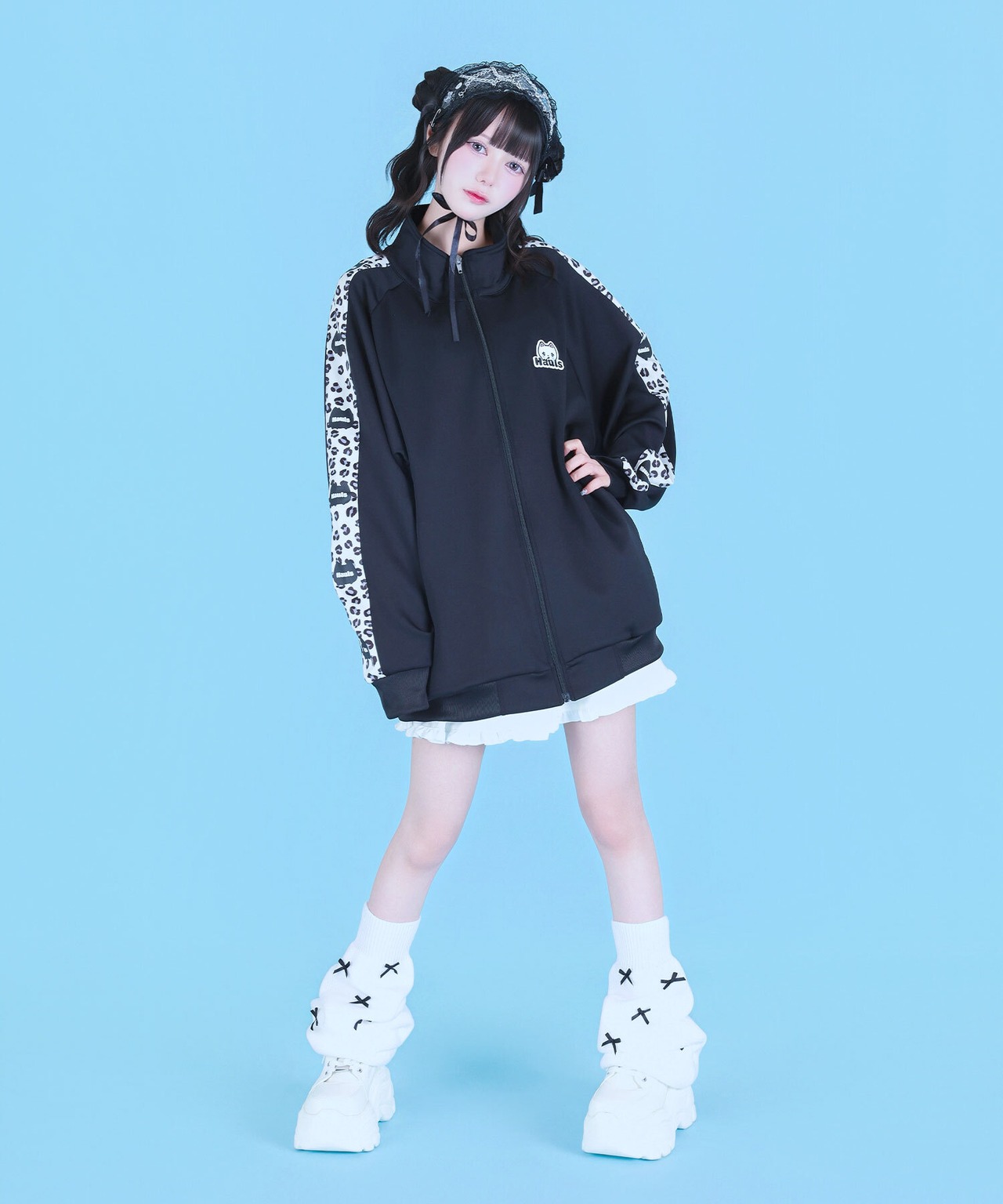 新！柄 ネ申おジャージ参上！(ヒョウ柄ホワイト)