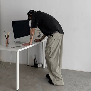 Wide leg cargo pants 0639