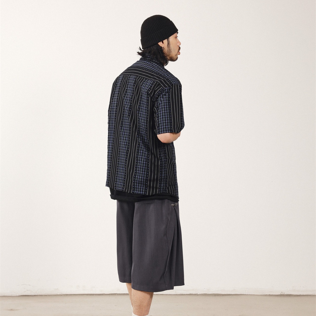 パネルミックス・ストライプ チェックシャツ A2160 - 12