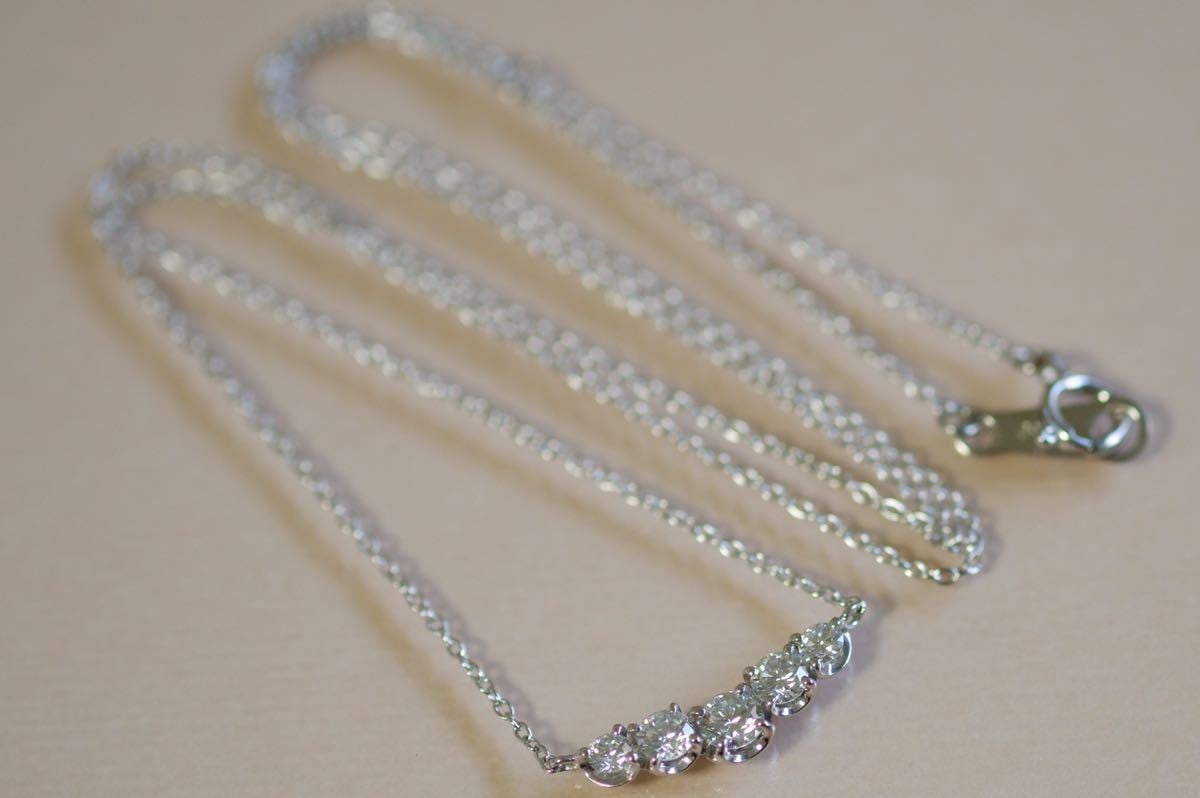 Pt WISP ダイヤモンド 0.44ct ネックレス ウィスプ プラチナ 