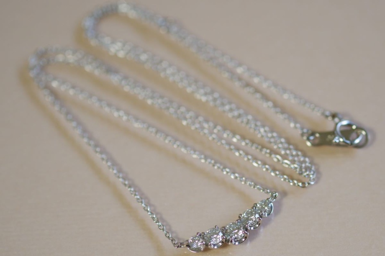 Pt WISP ダイヤモンド 0.44ct ネックレス ウィスプ プラチナ 