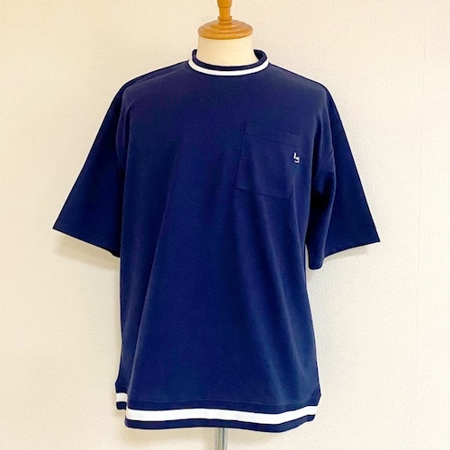 Line Rib Cut & Sewn　Navy