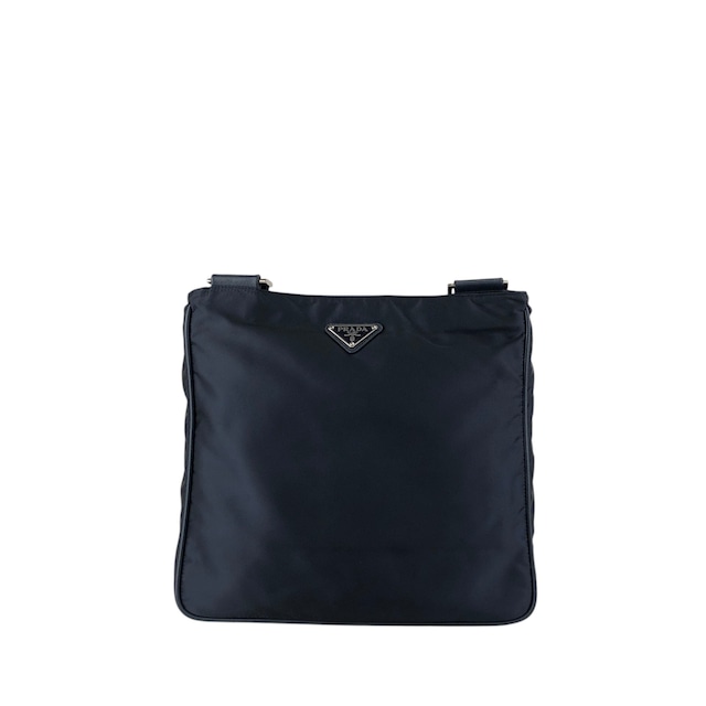 PRADA プラダ ショルダーバッグ ネイビー ロゴ フロントバックル ナイロン vintage ヴィンテージ オールド eiigp4
