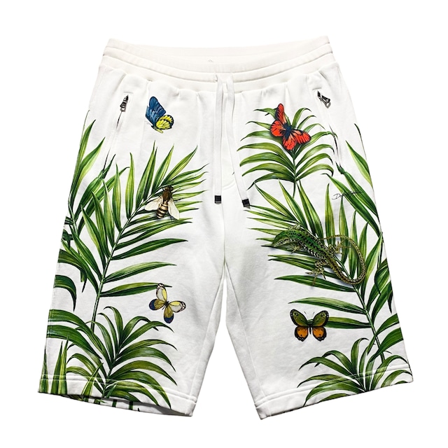 DOLCE&GABBANA botanical print sweat shorts