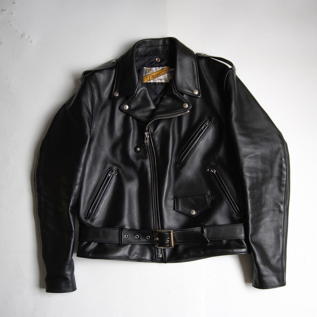 超希少✨　50s EUライダースジャケット　レザー ヴィンテージ　デッドストック 50s 60s ユーロ ヴィンテージ レザー ライダースジャケット ブラック