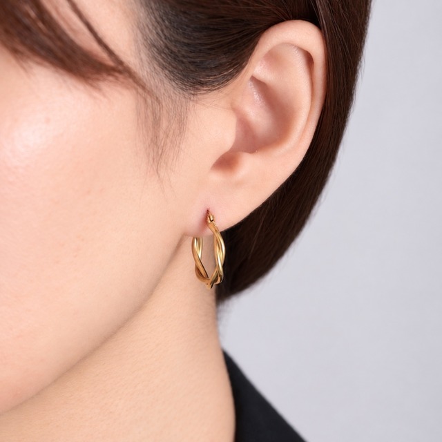 【8/25再入荷】316L twist hoop pierce  #p13