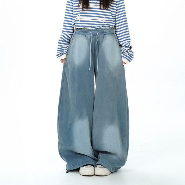 バックレタリングナンバリングワイドパンツ 2col   R02630