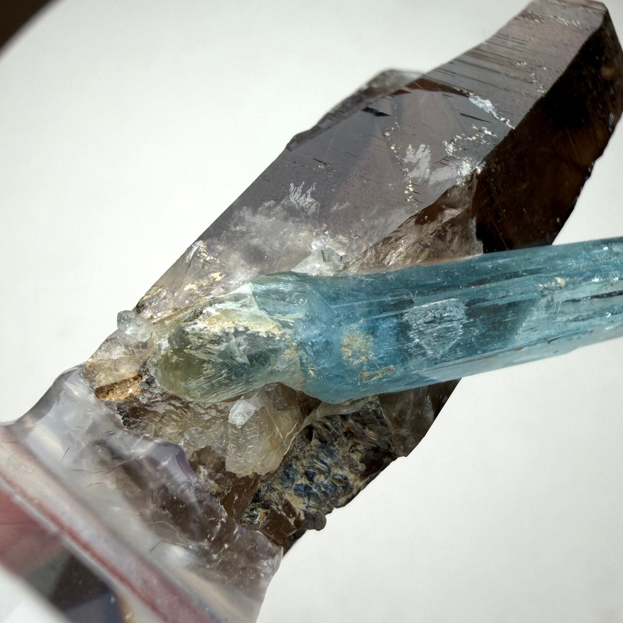 アクアマリン / スモーキークォーツ【Aquamarine with Smoky Quartz