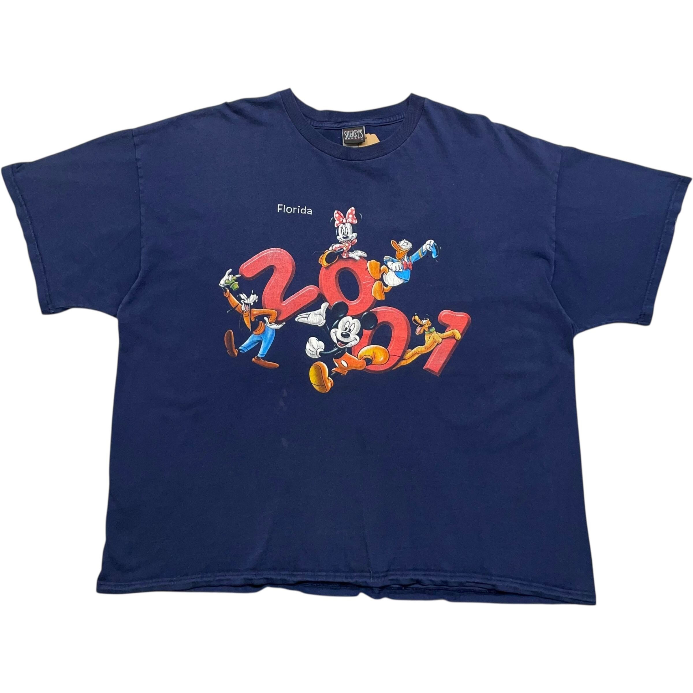 《XXXL》 SHERRY’S Disney ディズニー Tシャツ ミッキーマウス キャラクター プリント ネイビー no.7636