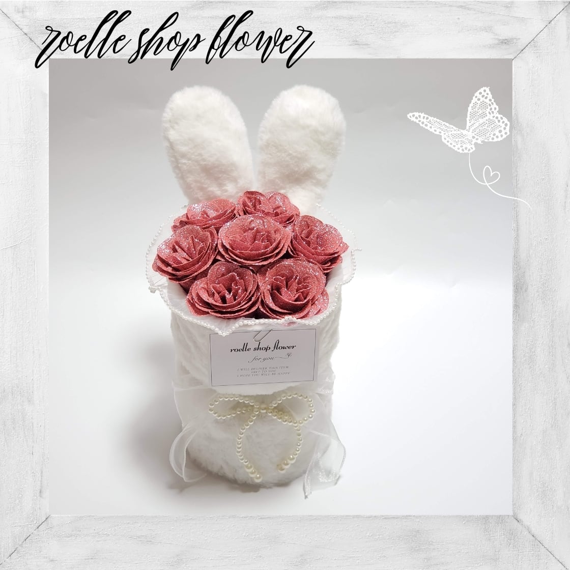 ワンホンブーケ グリッターローズ 赤 レッド 花束 Alley Gift