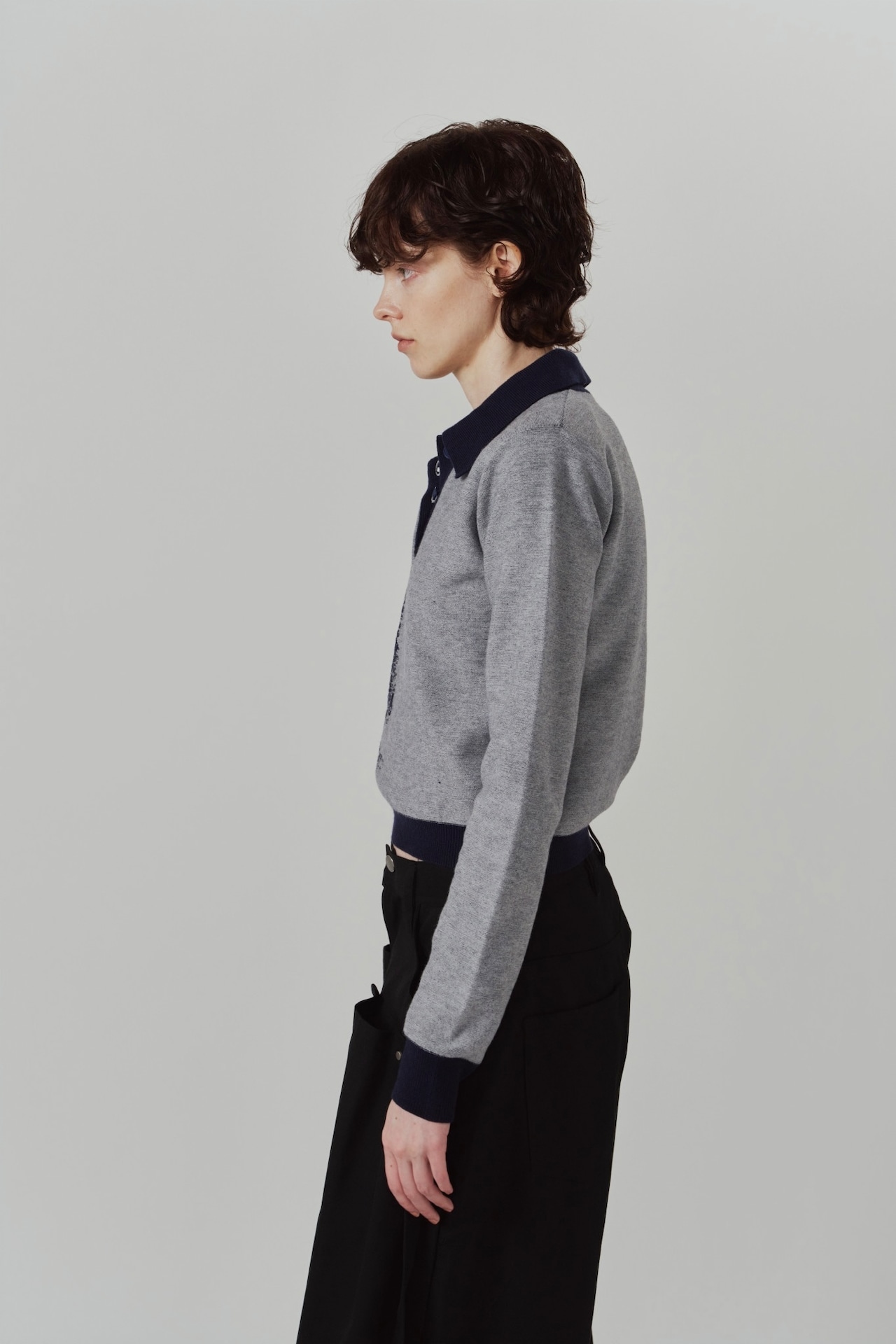 Jacquard Polo Knit / NAVY - 3