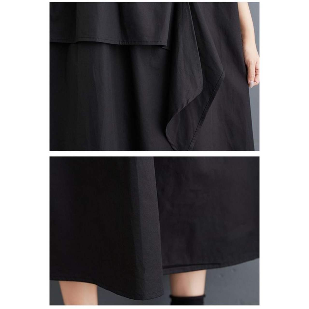 アシンメトリー ドレープ ワンピース  30188