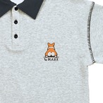 FLUFFY BUM Shoulder Stitch Polo -Grey-　[T0042]