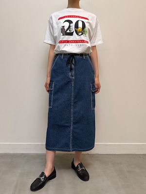 SK13-1 USED DENIM SKIRT -BLUE-