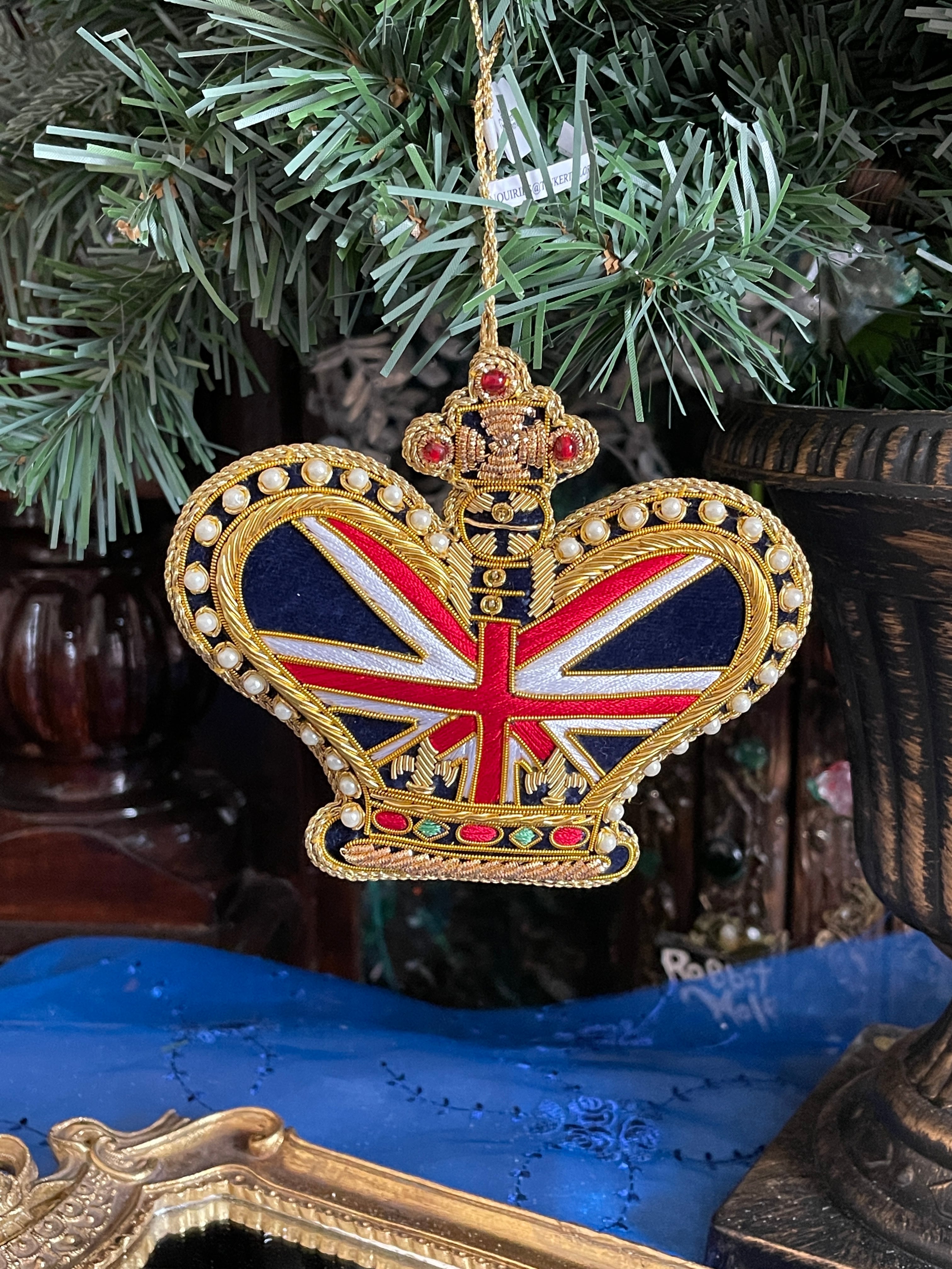 30％OFF!『Royal Palace』ユニオンジャック クラウン オーナメント大 Union Jack crown tree  decoration｜Merry Unbirthday