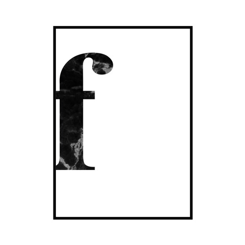 "f" 黒大理石 - Black marble - ALPHAシリーズ [SD-000533] A4サイズ ポスター単品
