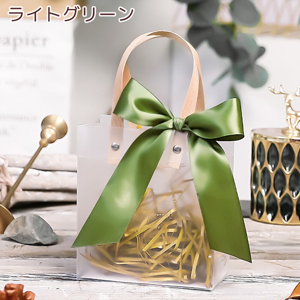 10個入 リボン ギフトバッグ ラッピング プレゼント 可愛い ガーリー