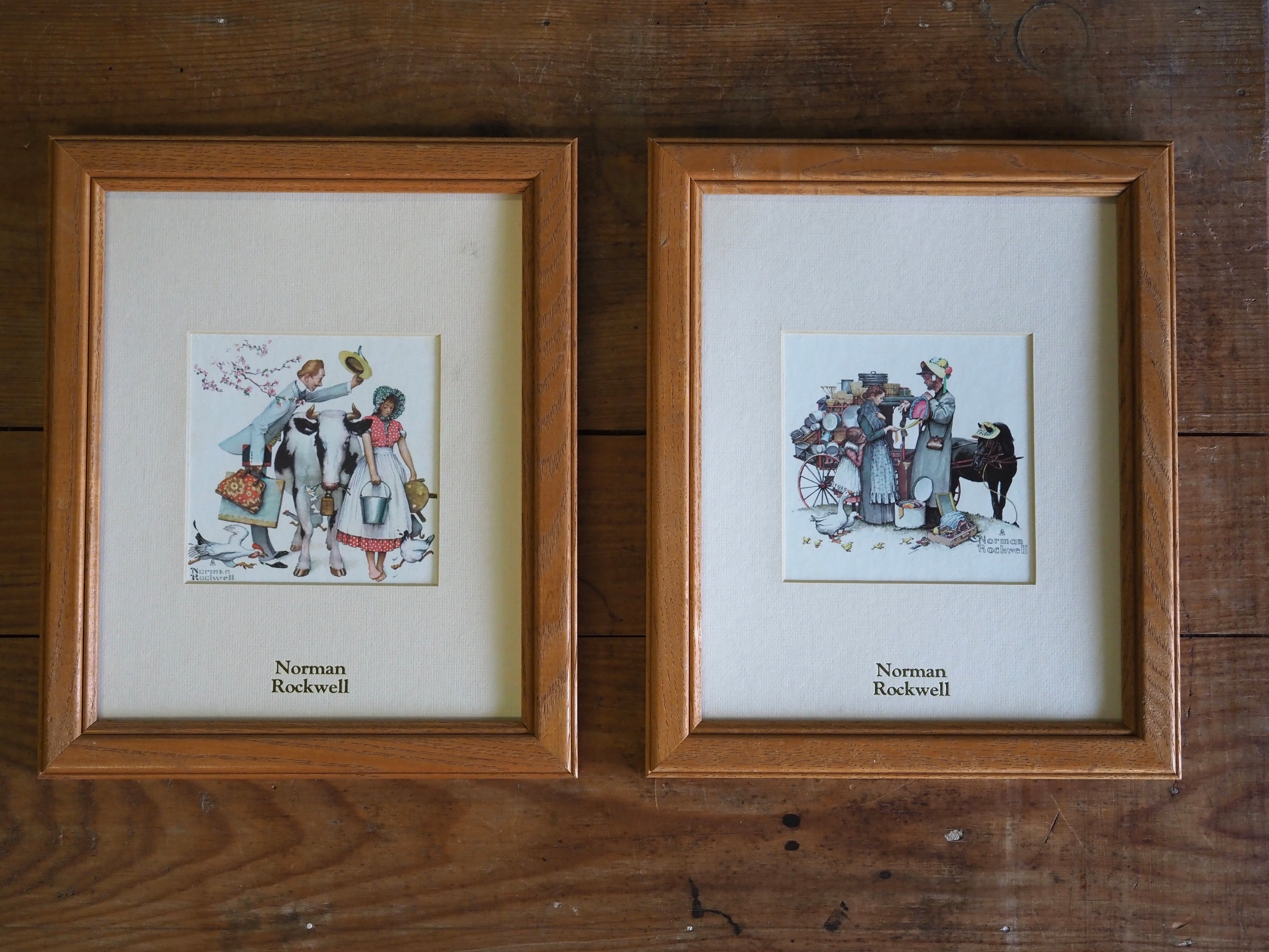 90s Norman Rockwell Framed Art Print ② ノーマンロックウェル