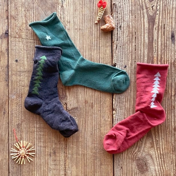 ふんわりくつした もみの木 Salvia サルビア