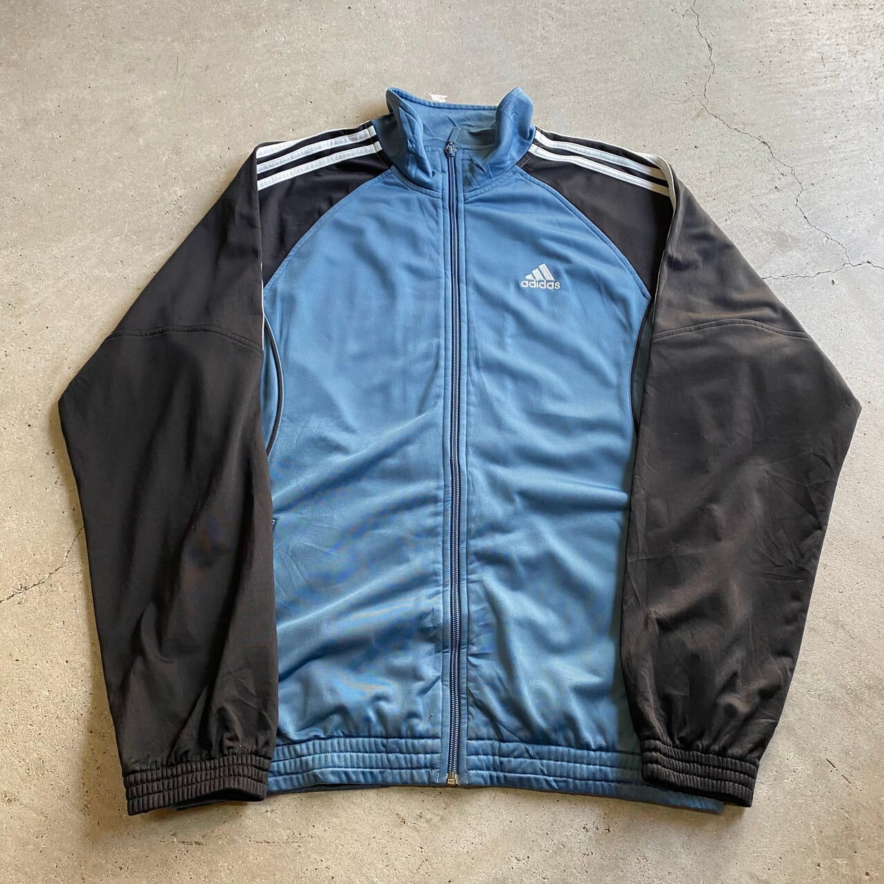 2000s adidas アディダス ブルー トラック ジャケット ジャージーL