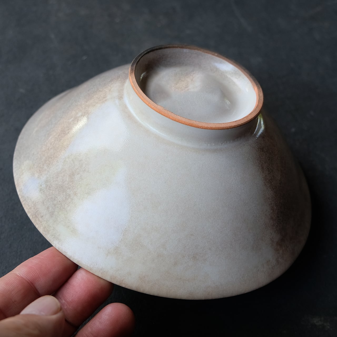 瀬川辰馬さん 炭化白釉 器 瀬川辰馬 Tatsuma Segawa 炭化白釉 麺鉢S W31 b | les trois entrepôts