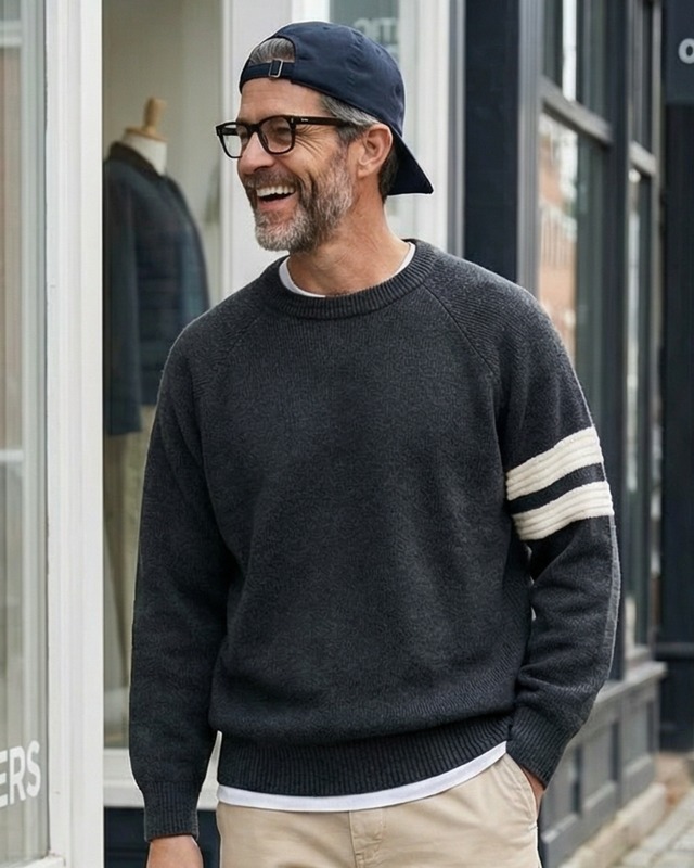 イーストコースト カレッジラインニット 3色　A0100