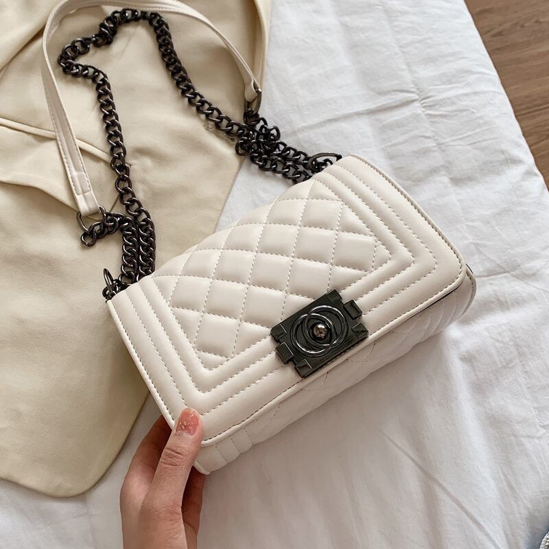 ワイルドインスモールバッグ女性バッグ2020夏の新しい波のファッション菱形チェーンメッセンジャーバッグネット赤小さな正方形のバッグ Tiancai_Wing_Bag1054824