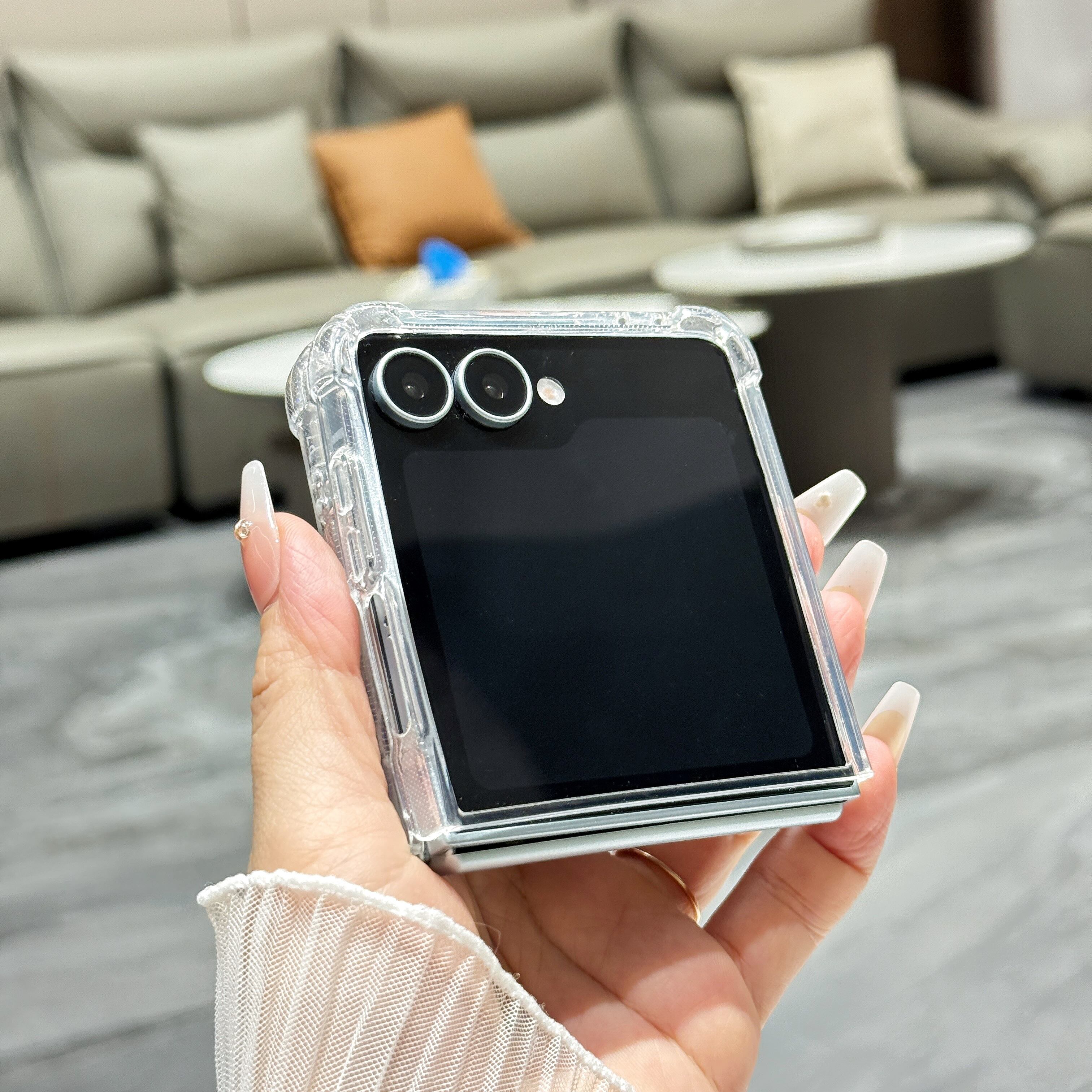 立体 蝶々 Galaxy z flip 7 6 5 4 3 ケース クリア おしゃれ