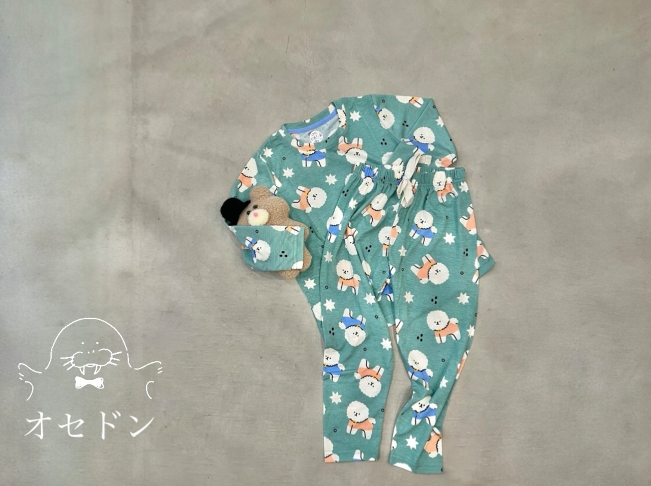【Love＆Peace】極上とろみパジャマ DOG ママサイズ FREE - 1