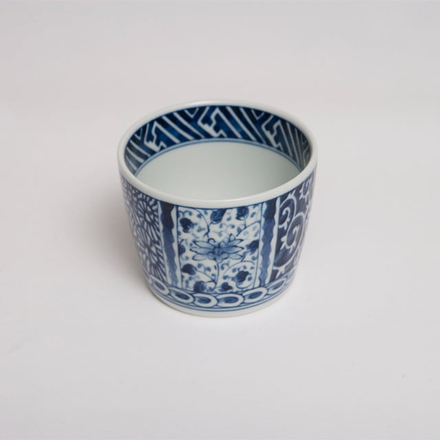 新品 九谷 正木春蔵 色絵 猪口 蕎麦猪口 九谷焼 食器 花柄 新品 九谷