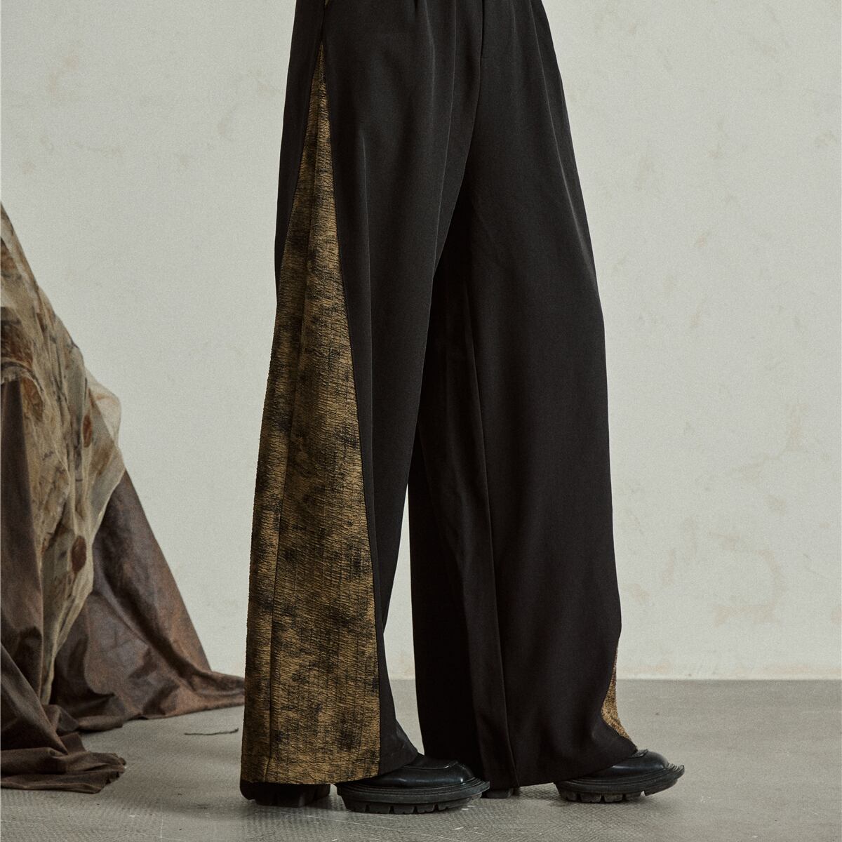 サイドライン切り替えパンツ ワイドパンツ 10068