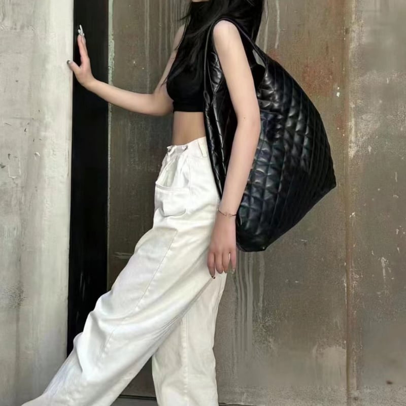 quilted big shoulder bag 10978
