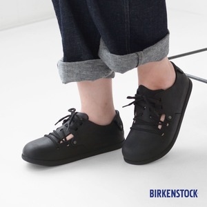 BIRKENSTOCK [ビルケンシュトック正規販売店] W Montana / Oiled Leather/NARROW  [199263] モンタナ・オイルドレザー・横幅ナロー・ レースアップ・シューズ・本革・革靴・ブラック・黒・LADY'S [2023SS]