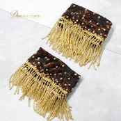 社交ダンス 衣装 ラテン ドレス ワンピース ファー ベロア 茶色 高級感 フリンジ デモ 競技 ダンス パーティ 発表会 atelier Miwa アトリエミワ ブラウン系 ブルー系 オシャレ レディース 可愛い ダンス衣装 競技用 フォーマル 大人用 ワンピースドレス ステージ衣装 大人向け 伸縮性 黒 茶 パーティ