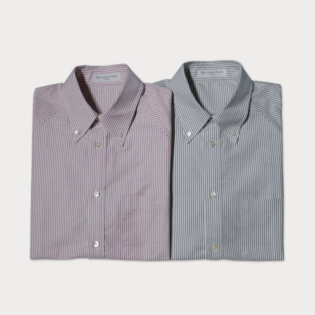 ( DEEP BLACK ) RAGLAN SLEEVE OXFORD STRIPE SHIRT