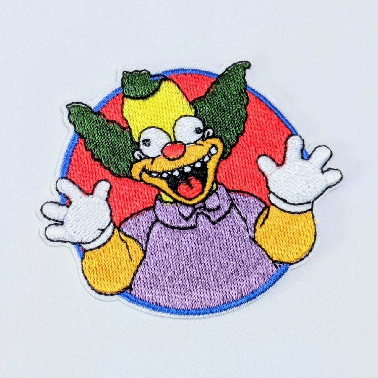 送料無料！ ★刺繍アイロンワッペン★【 The Simpsons（ザ シンプソンズ） 】クラスティ・ザ・クラウン 〚アメリカン雑貨 アメトイ〛