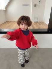 〖取寄〗韓国子供服 / 26winter / Digreen / ディープUネックトレーナー / キッズ / 冬服 *S~2XL*