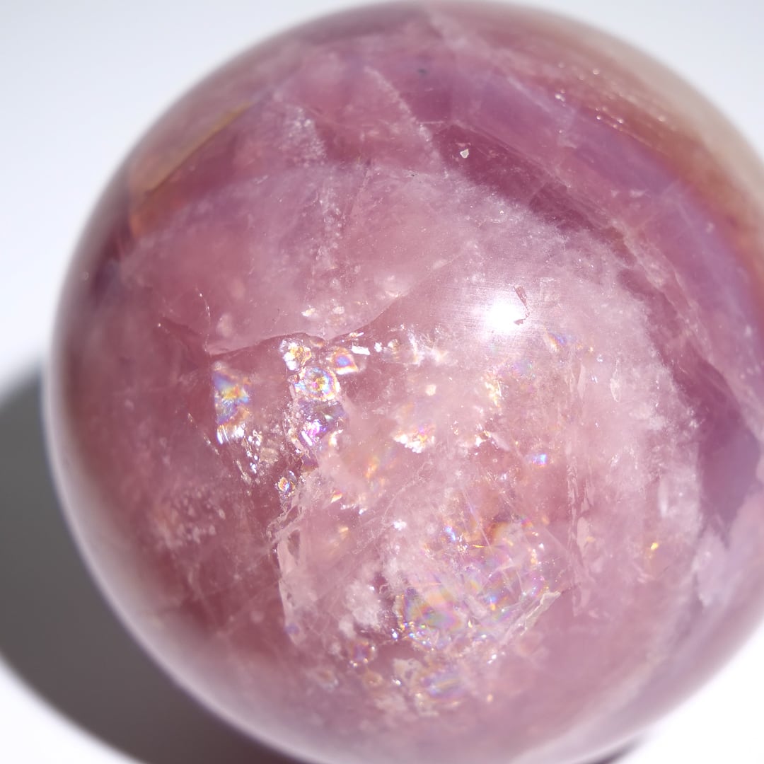 ローズクォーツ特大スフィア automatic】エンジェルオーラ