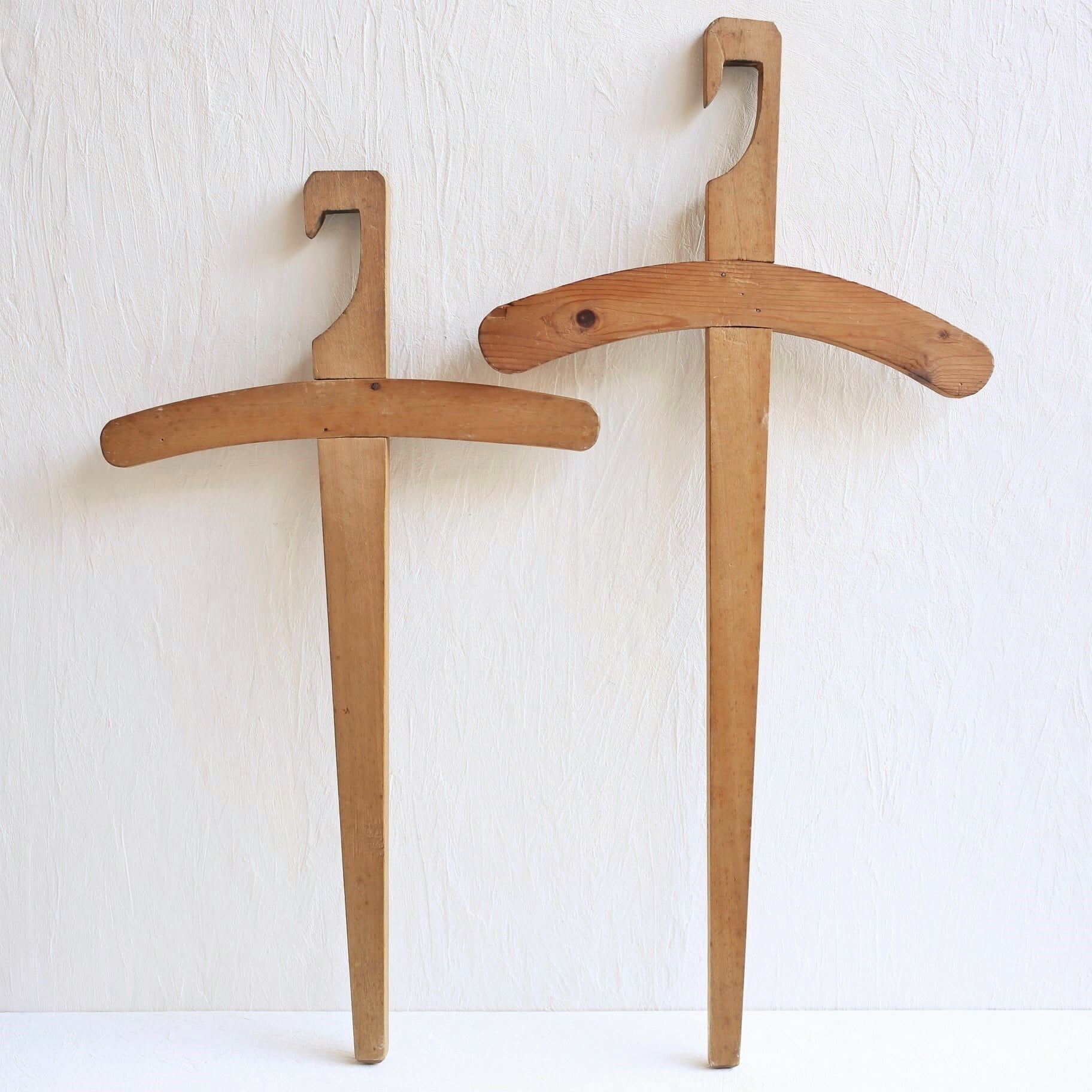フランス アンティーク ヴィンテージ 木製 十字ハンガー 76cm N-03453a