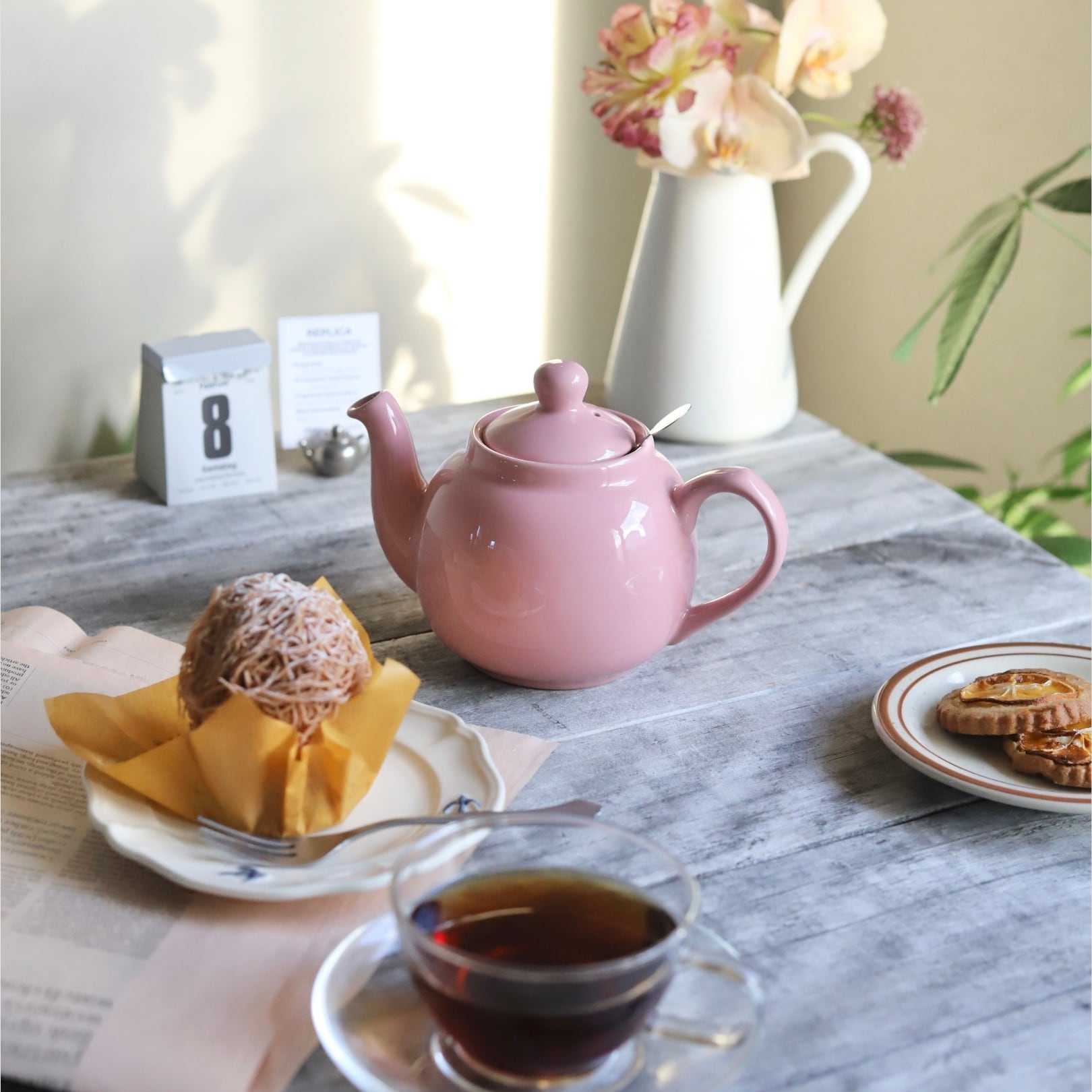 ティーポット 2カップ 600ml パウダーピンク | London Pottery