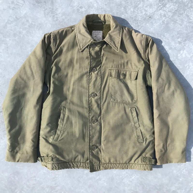 フローラル US.NAVY A-2デッキジャケット XL ビンテージ ミリタリー