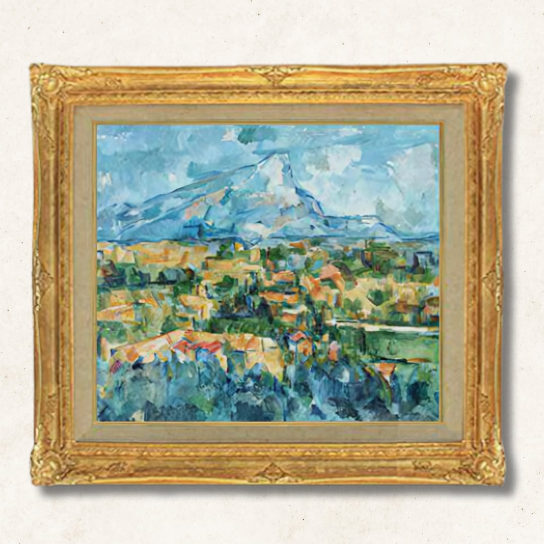 直筆仕上げ油絵【セザンヌ】サント・ヴィクトワール山 F10 絵画 アート インテリア 風景画