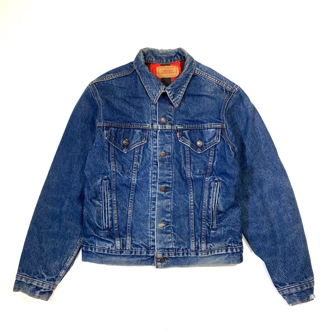 80年代 ビンテージ リーバイス 71411 デニムジャケット メンズL 古着 チェックネルライナー USA製 Levi's ヴィンテージ  トラッカージャケット 【デニムジャケット】【SA30】 | cave 古着屋【公式】古着通販サイト