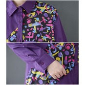 斜め柄 配色 シャツワンピース  00003