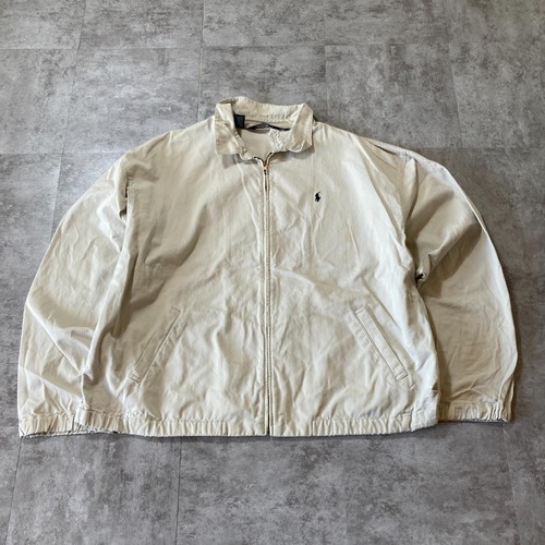 90-00s Polo by Ralph Lauren ホワイトホワイト スイングトップ 無地 ドミニカ共和国製 XXL jacket