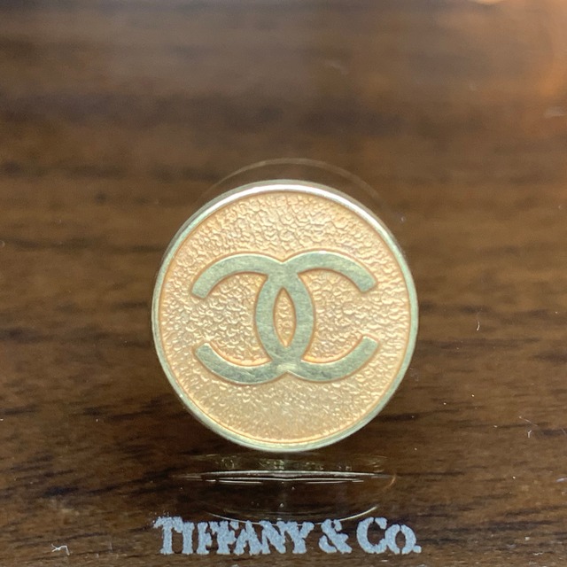 VINTAGE TIFFANY & CO. × CHANEL CC COCO Mark 14K Gold Pin Badge | ヴィンテージ ティファニー × シャネル CC ココマーク 14K ゴールド ピン バッジ