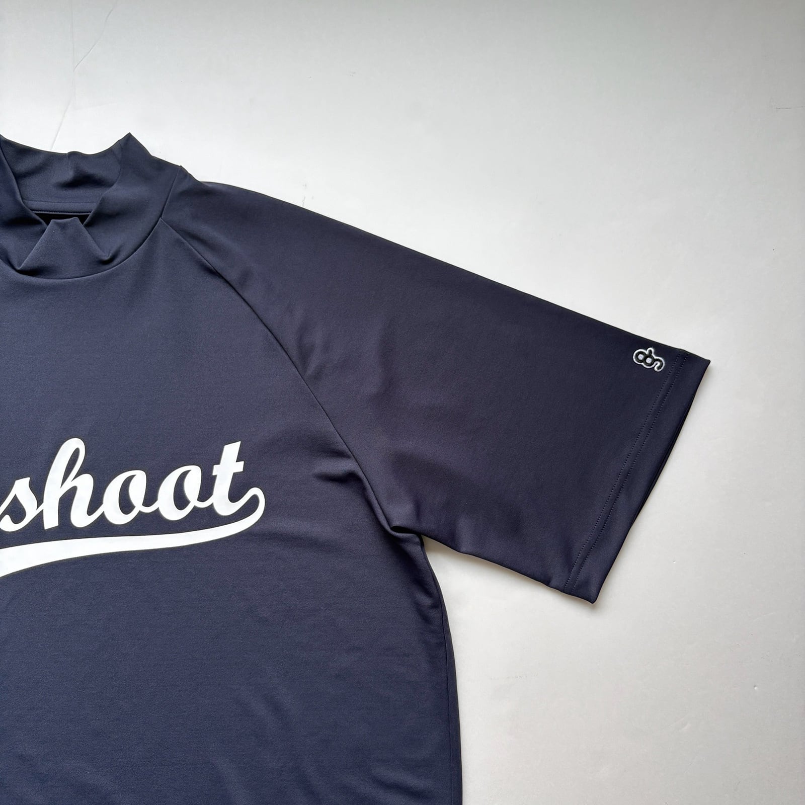 BASEBALL LOGOPRINT MOCK NECK SHIRT - NAVY - | 8G SHOOT WEBSTORE